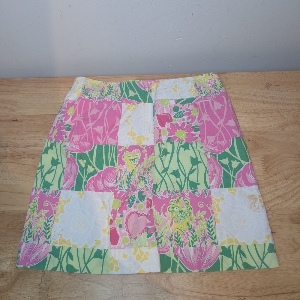 Lilly Pulitzer Floral Patchwork Skirt